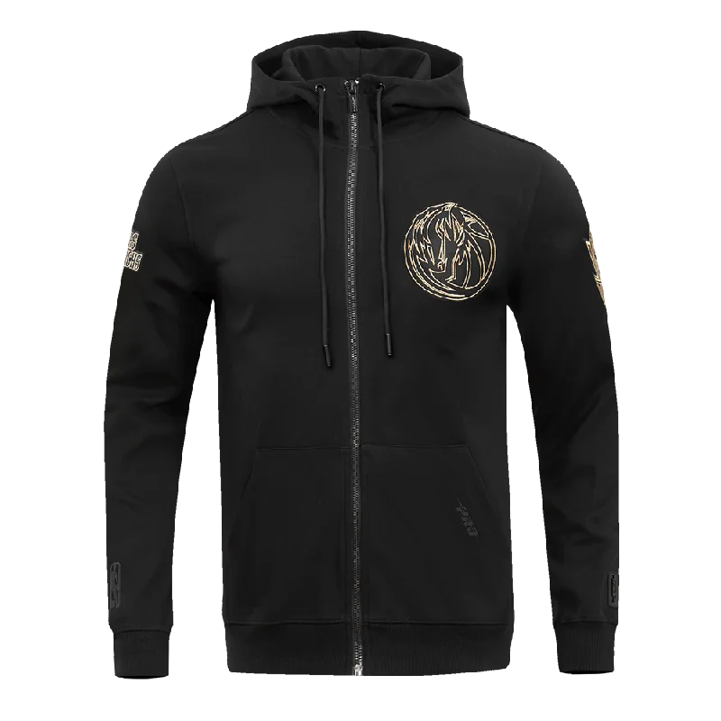 NBA DALLAS MAVERICKS BLACK & GOLD DK FZ PO HOODIE (BLACK)