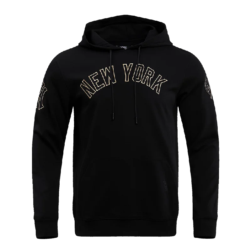 MLB NEW YORK YANKEES BLACK & GOLD MEN'S DK PO HOODIE (BLACK)