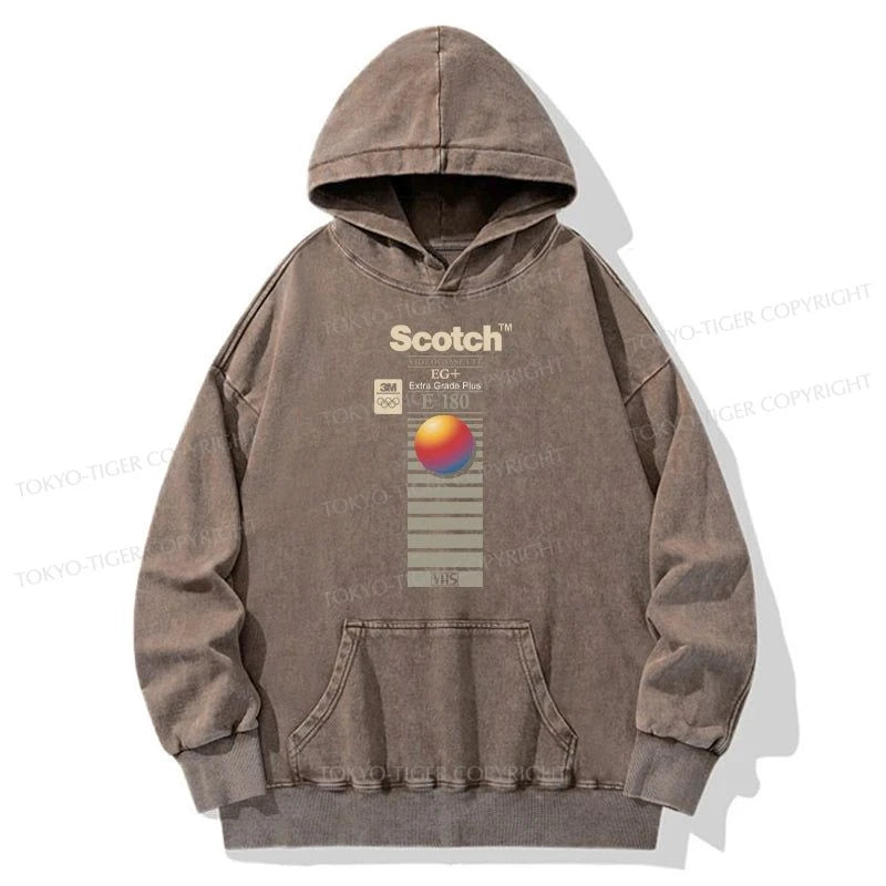 Tokyo-Tiger VHS Scotch E180 Washed Hoodie