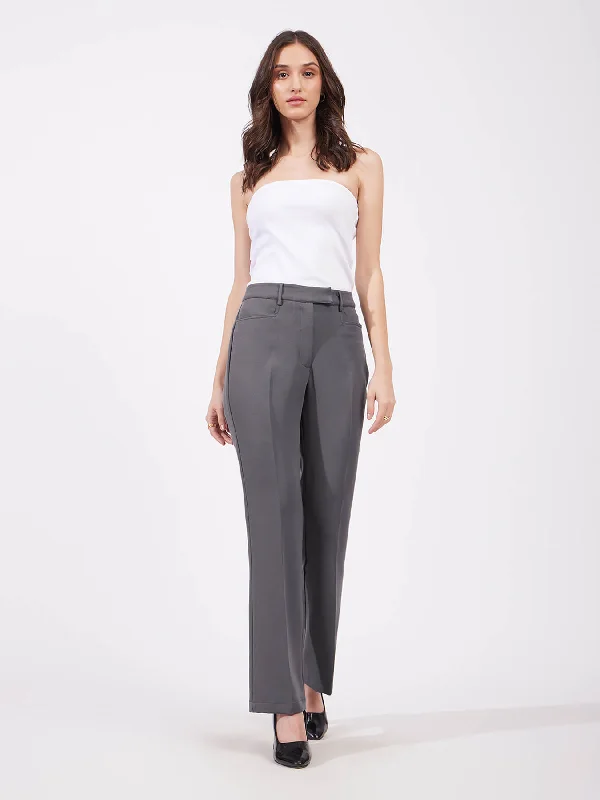 Bootcut Trousers - Grey