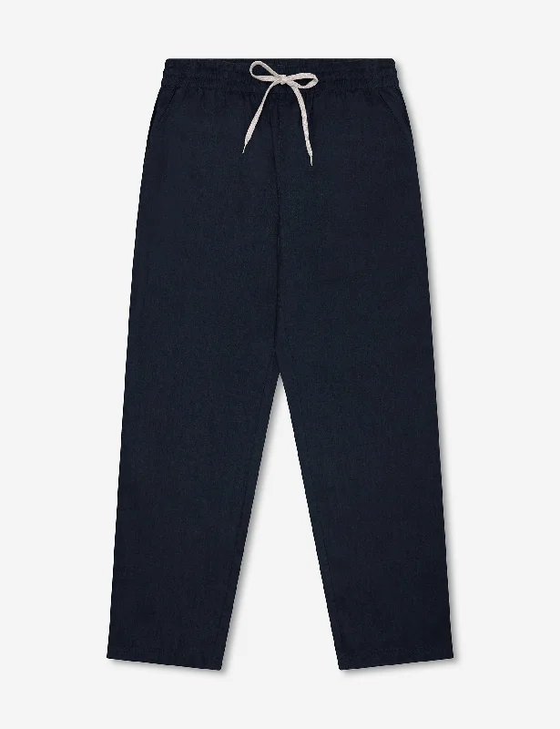 Burbank Linen Pant - Navy