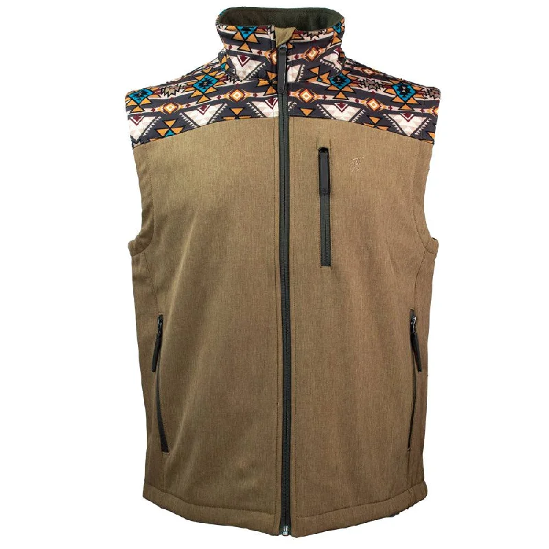 "Hooey Softshell Vest" Tan/Aztec