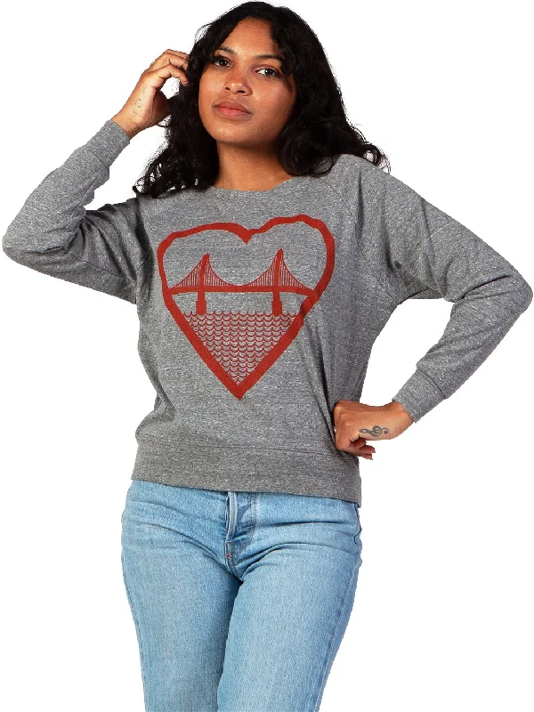 I Heart SF Women's Raglan Pullover Grey