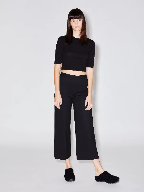 Pull On Cropped Straight Pant