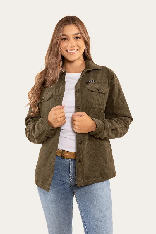 Rosewood Womens Overshirt - Military Green