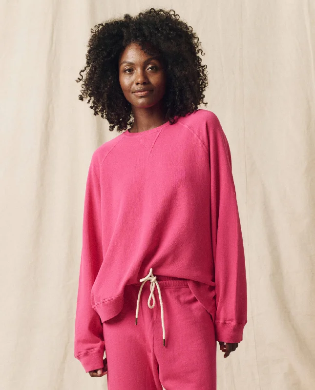 The Slouch Sweatshirt. Solid -- Fuchsia