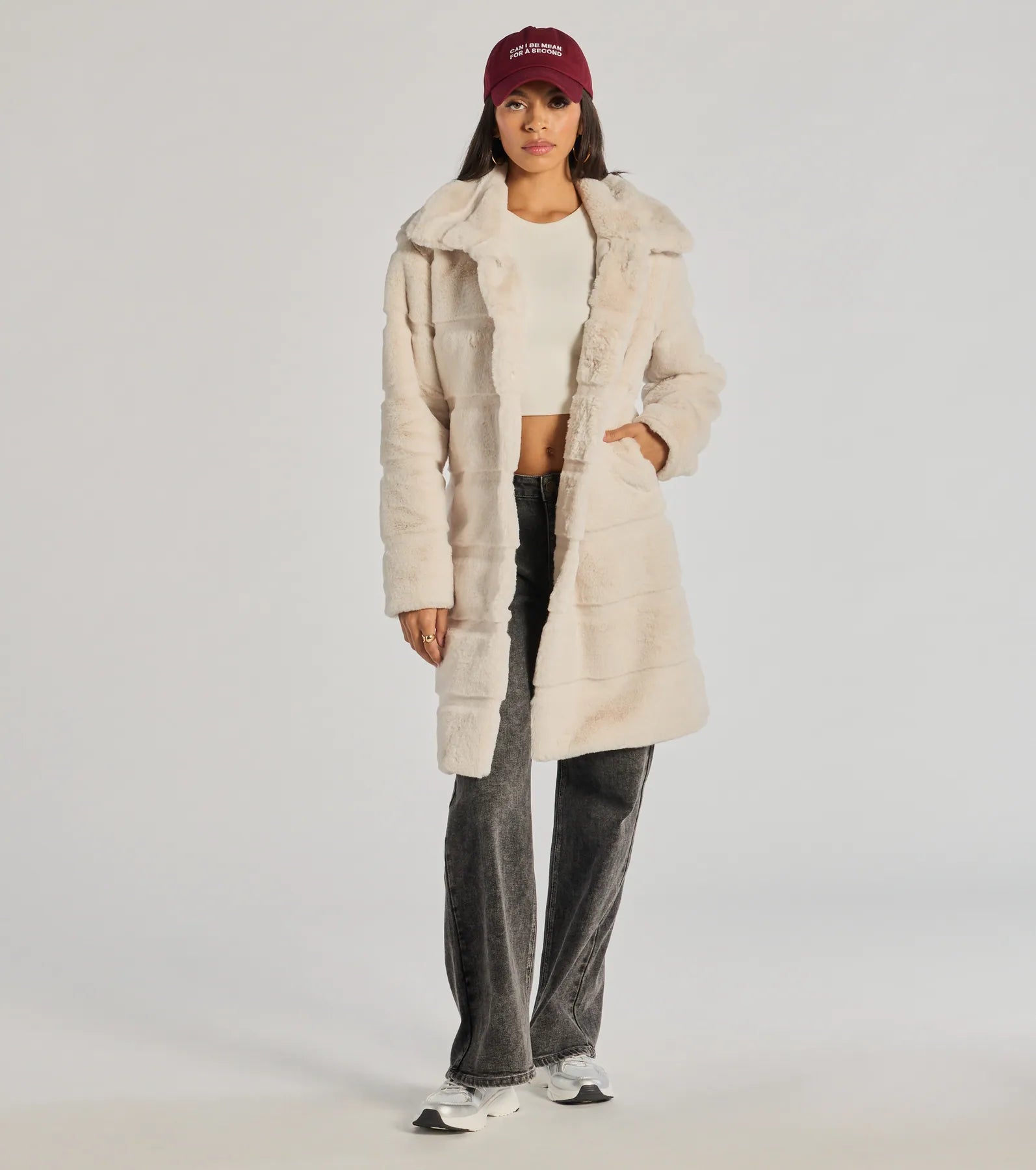 Timeless Glam Faux Fur Trench Coat