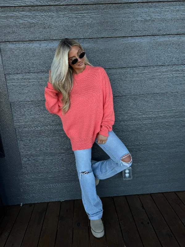 Albany Sweater- Salmon