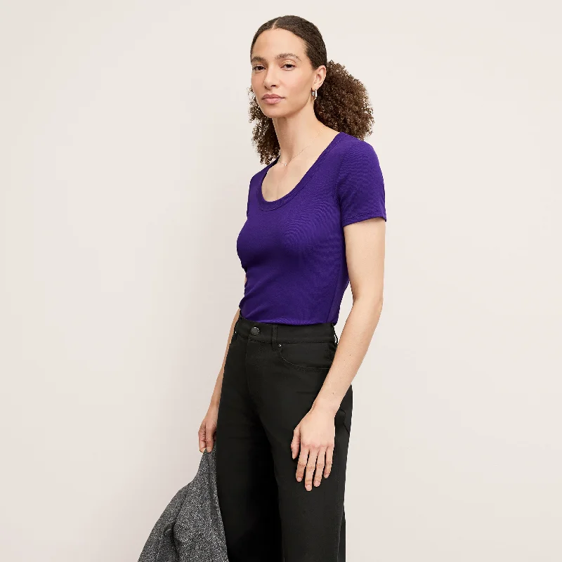 Avi T-Shirt - Organic Ribbed Pima Cotton :: Ube