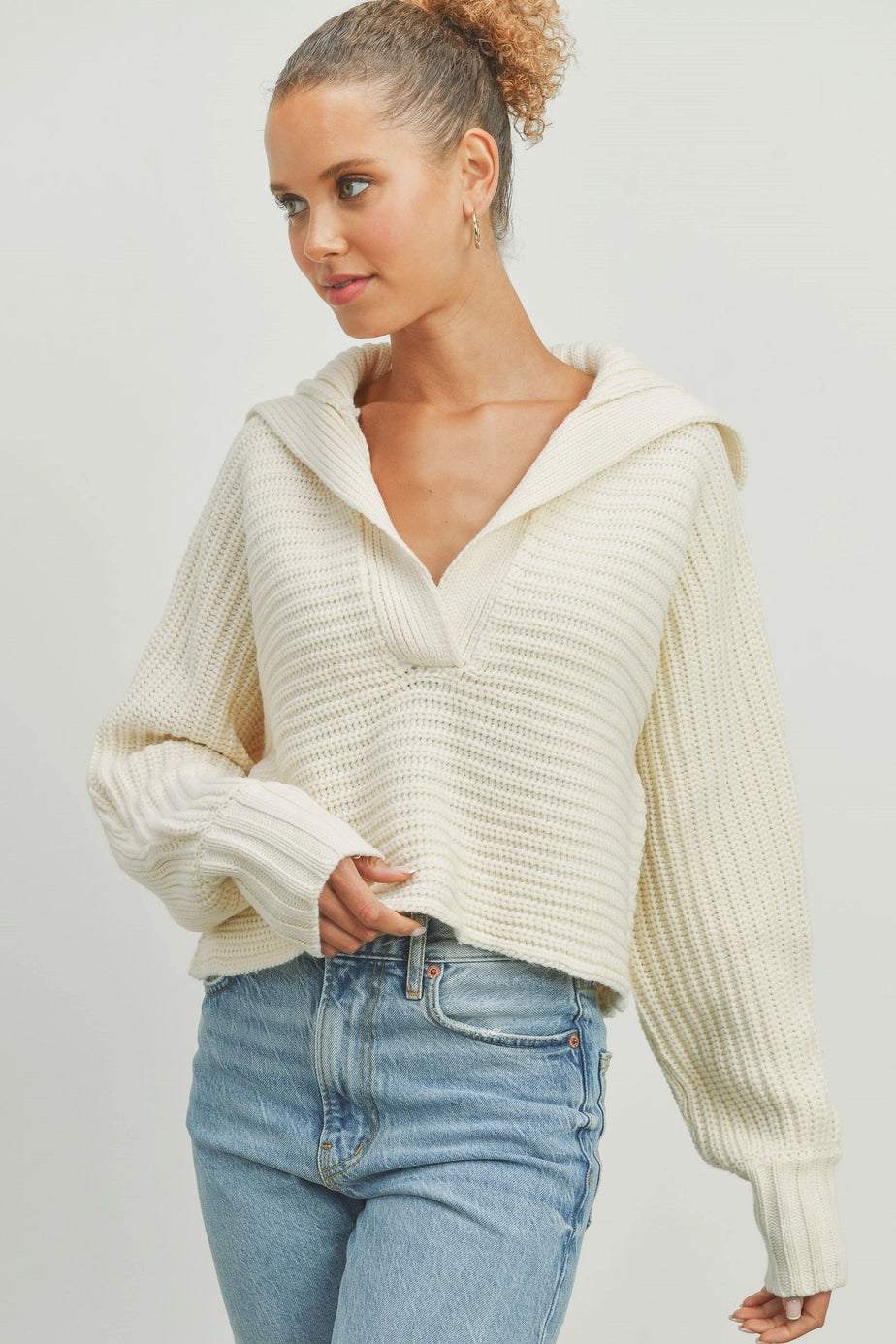 Drama Collar Sweater