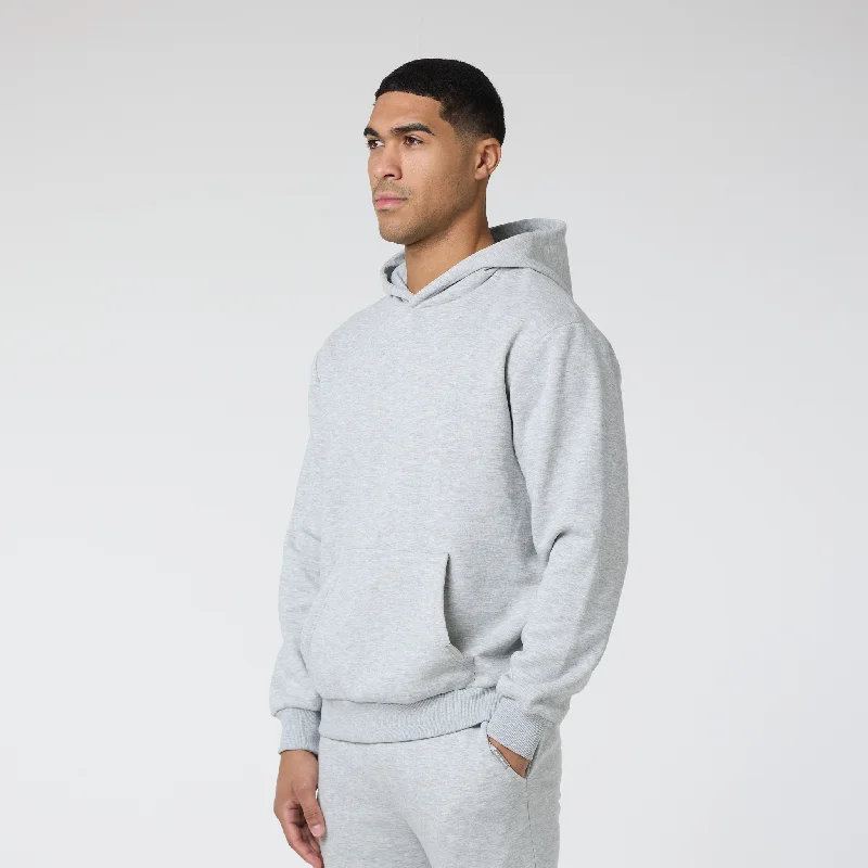 Relaxed Fit Hoodie | Grey Marl