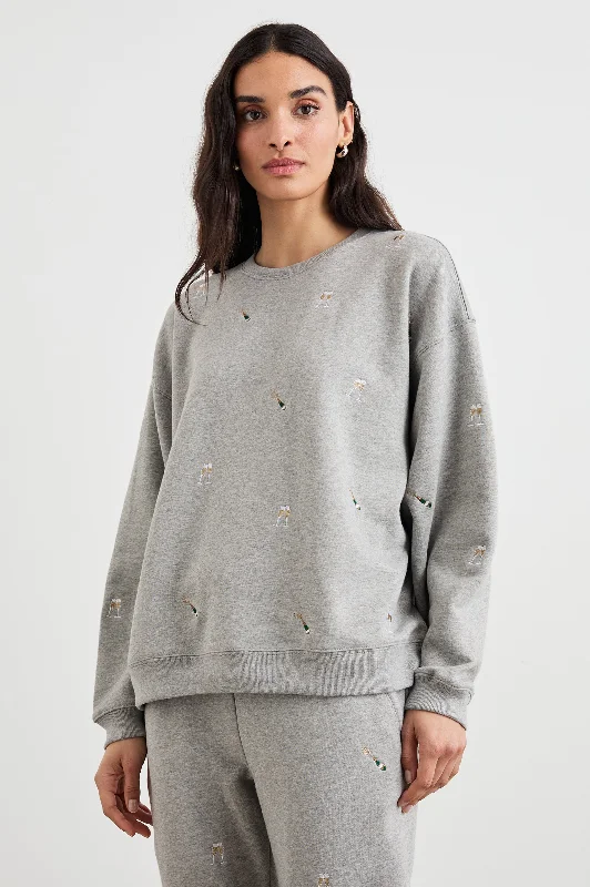 THE VARSITY SWEATSHIRT - CHAMPAGNE EMBROIDERY