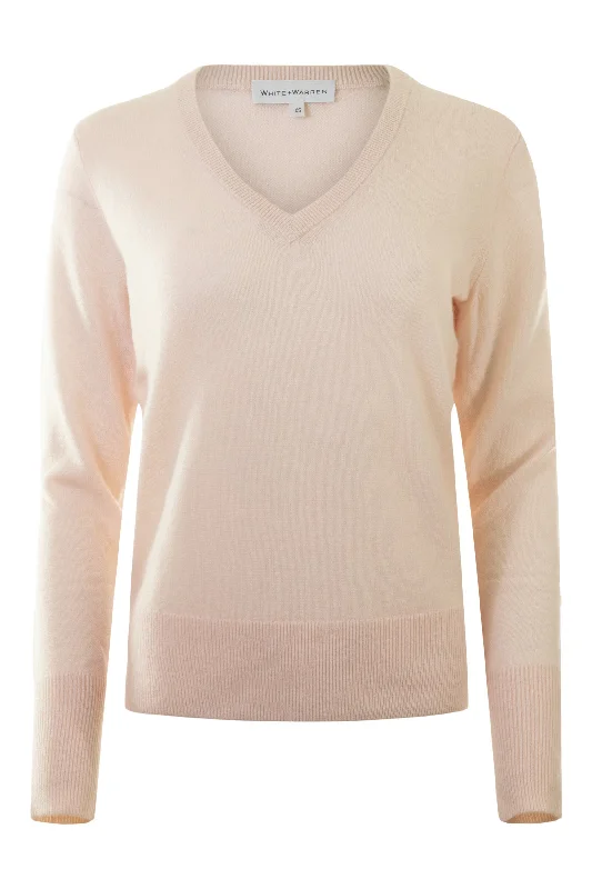 White & Warren Cashmere V-neck Sweater