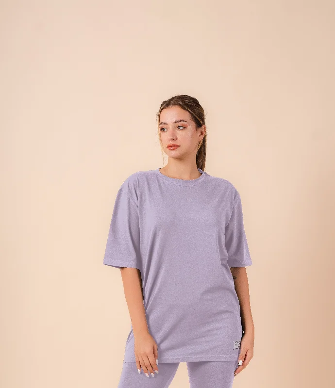 Active Cotton T-Shirt In Lilac