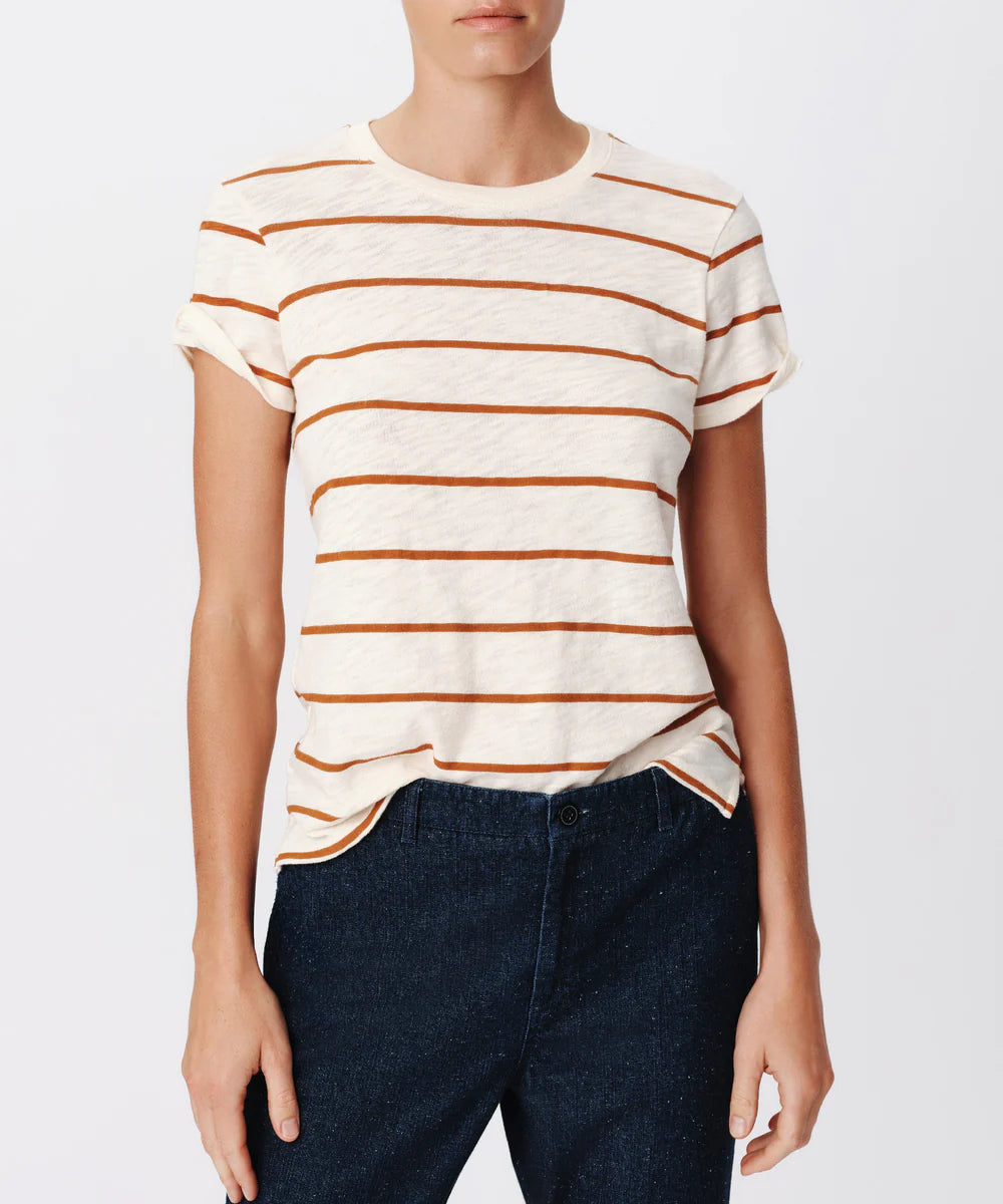 Ataw1145 Cream Stripe Tee