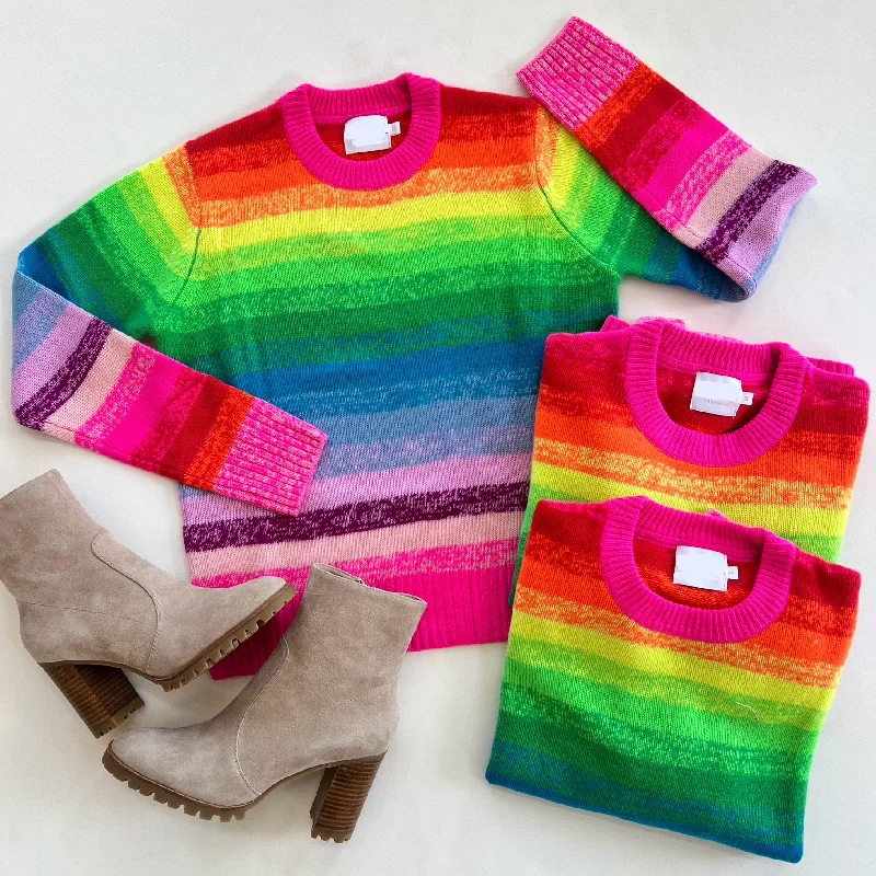 Br146 Rainbow Stripe Sweater