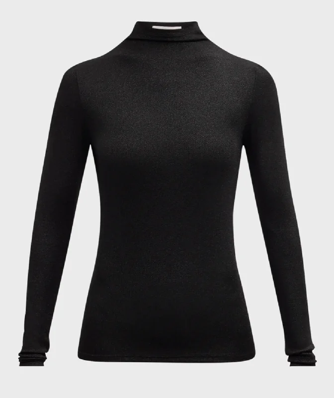 Fr011 Lurex Turtleneck Top