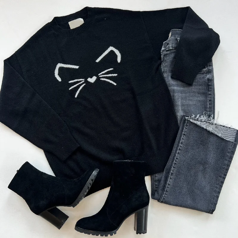 Ju066 Black Cat Sweater