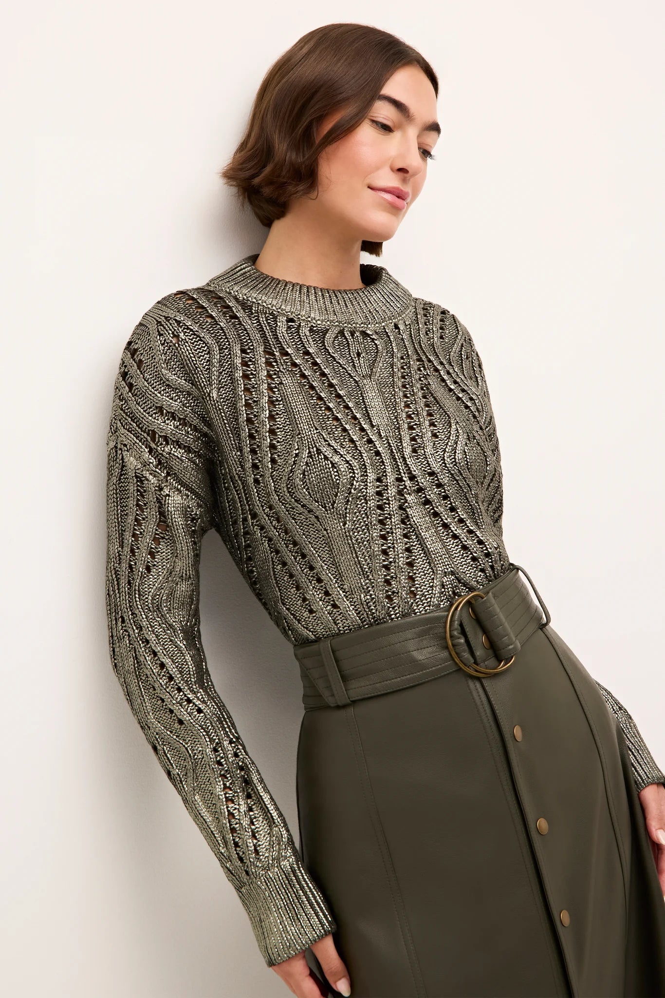 Ma562 Evergreen Metallic Sweater