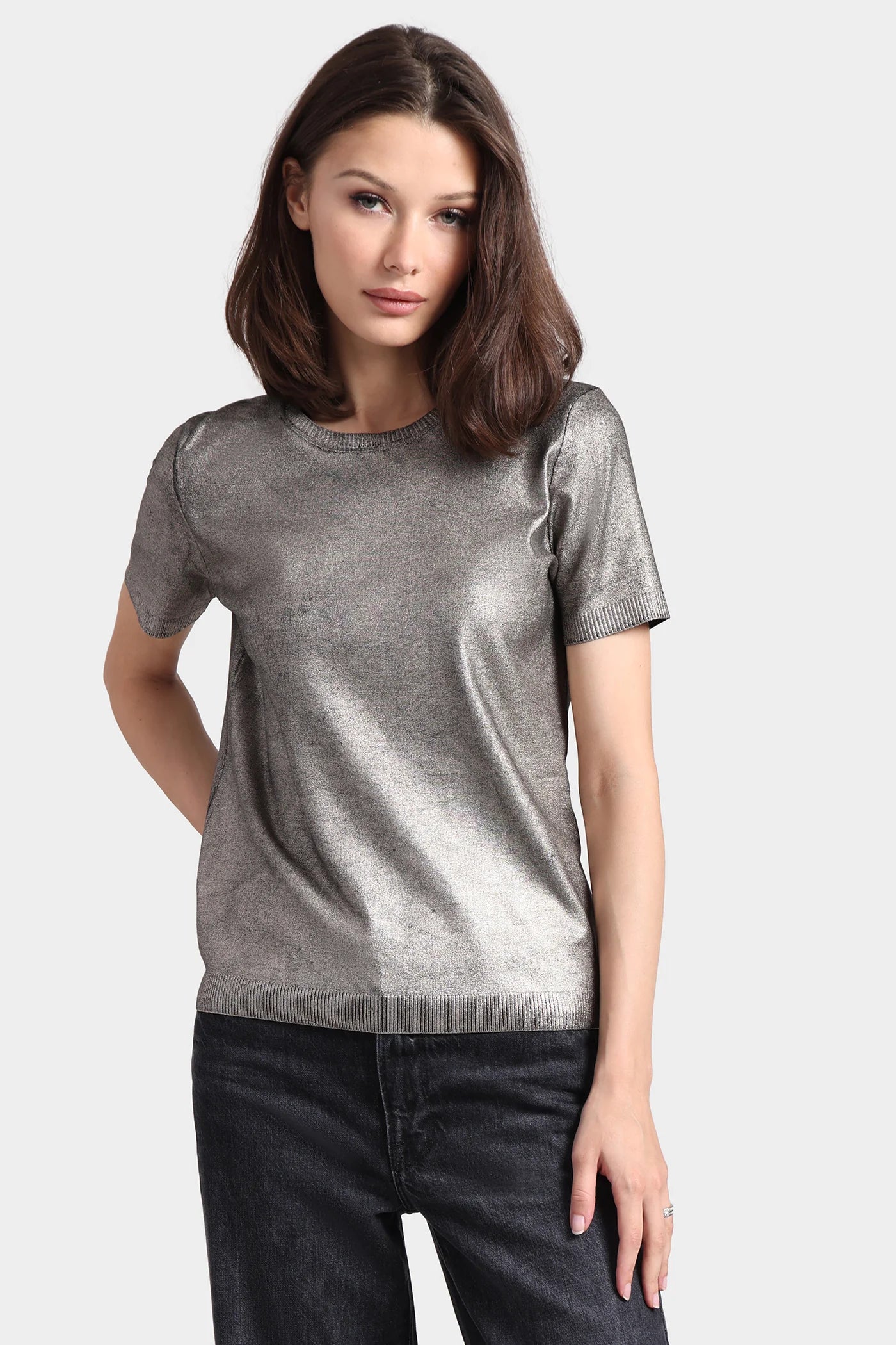 Mi8936 Silver Metallic Tee