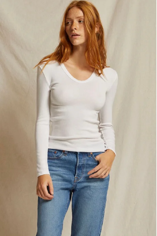 Pe119 Luxe Rib Tee - White