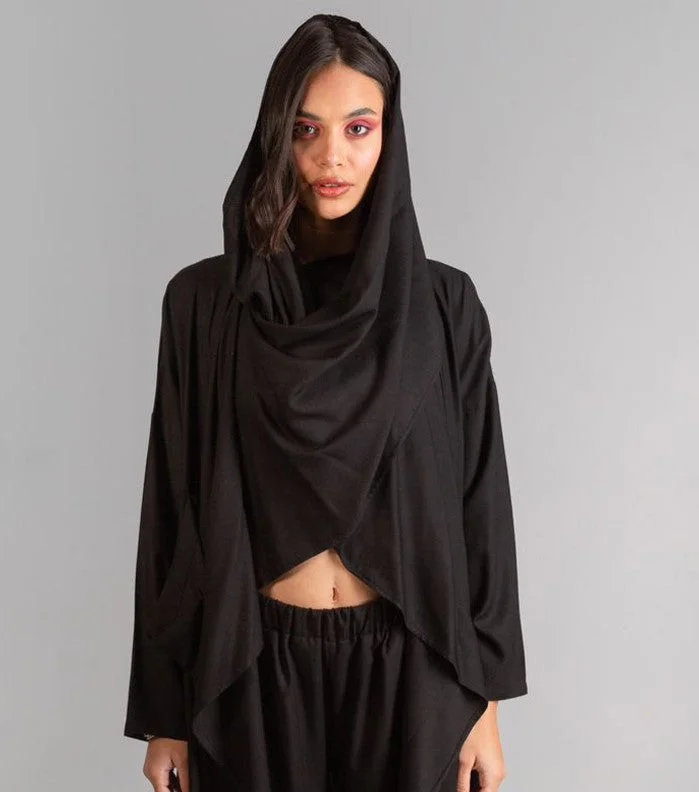 Wrap It Up Cotton Kimono For Winter | Black