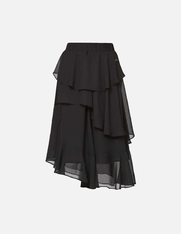 Asymmetric Layered Skirt