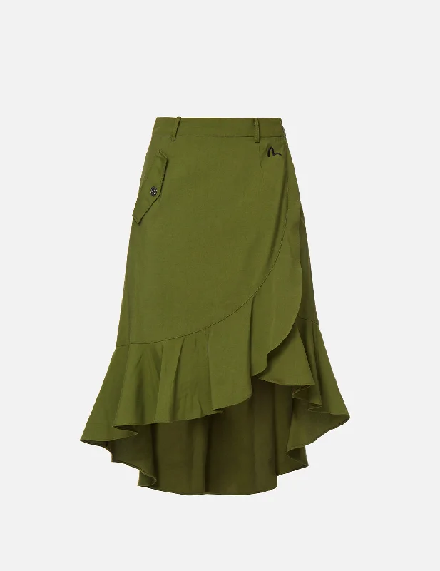 Asymmetric Ruffle Skirt