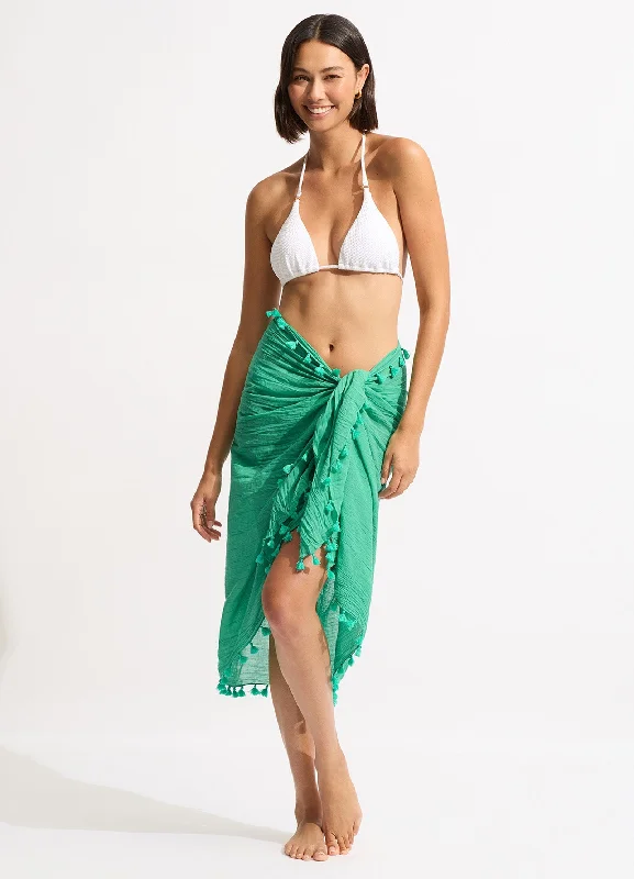 Cotton Gauze Sarong - Jade