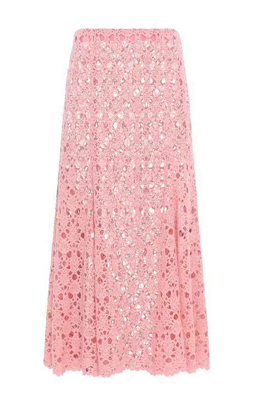 Florence Maxi Skirt in Rosa Cashmere Lace