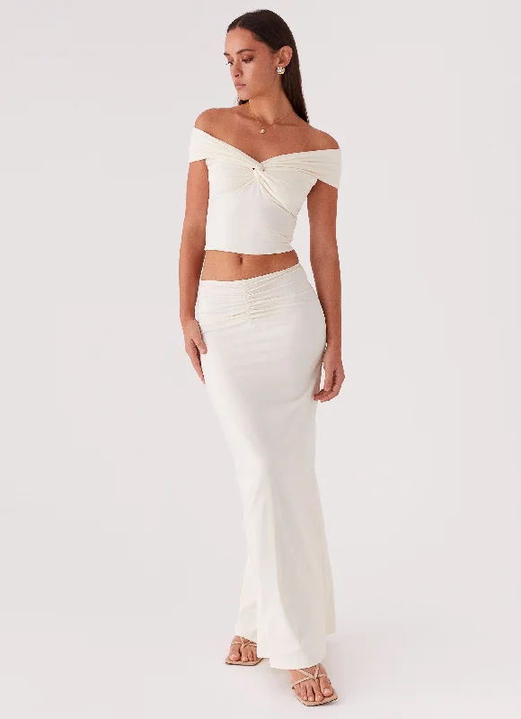 Trixie Maxi Skirt - Ivory