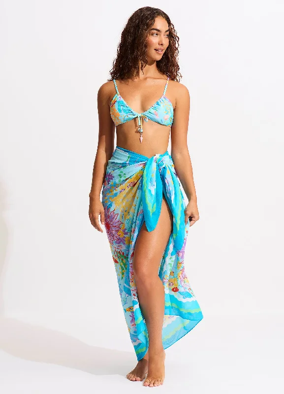 Under The Sea Sarong - Blue Mist