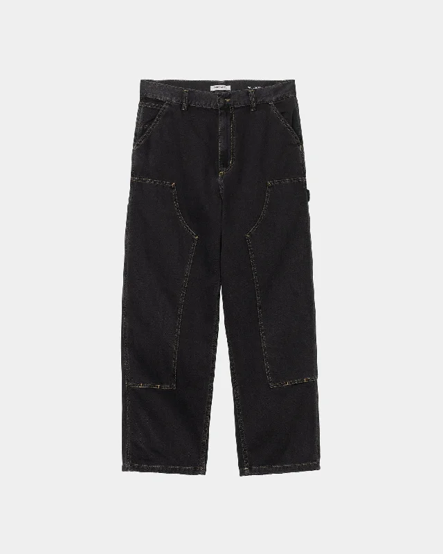 Women’s Brandon Double Knee Pant | Black (stone washed)